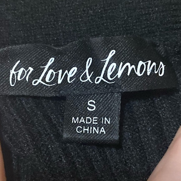 For Love and Lemons Nina V Neck Plunge Rib Knit Cardigan - Picture 8 of 8